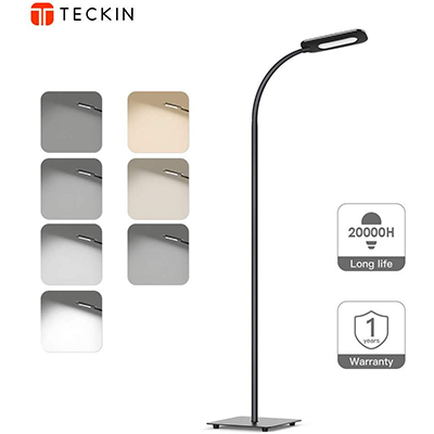 7. TECKIN LED Dimmable Reading Standing Lamp