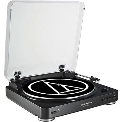 1. Audio-Technica AT-LP60BK Fully Automatic Belt-Drive Turntable